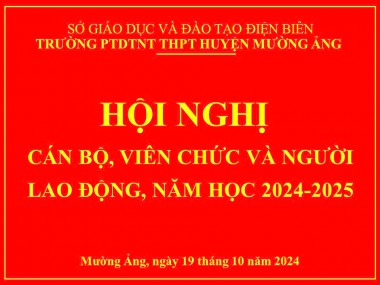 Hội nghị Cán bộ, viên chức và người lao động năm học 2024 – 2025